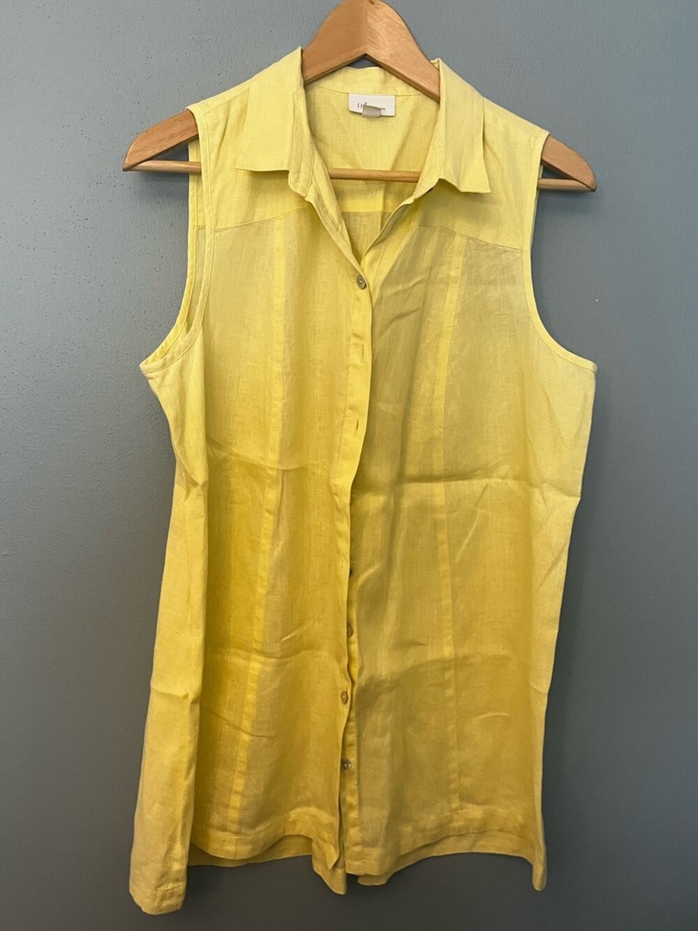 J. Jill Love Linen Sleeveless Button Front Tunic